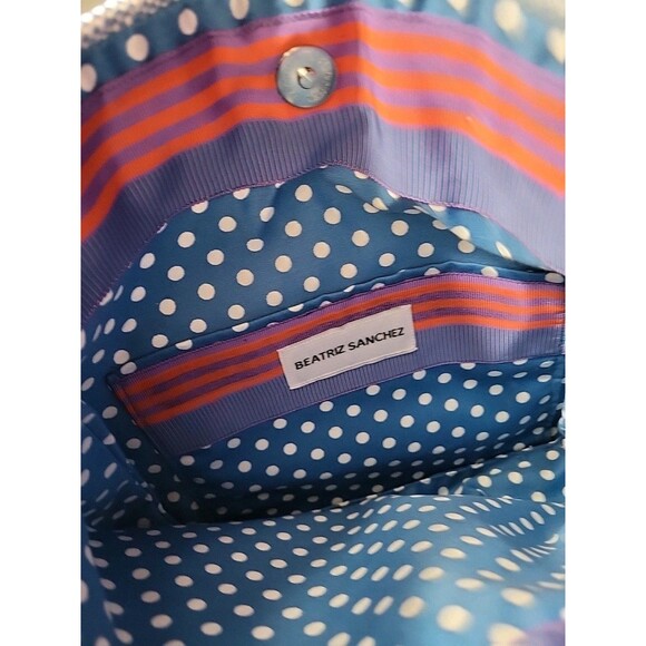 Beatriz Sanchez Handmade Certified Embellished Clutch bag Blue Stones Beads OOAK - Picture 11 of 14